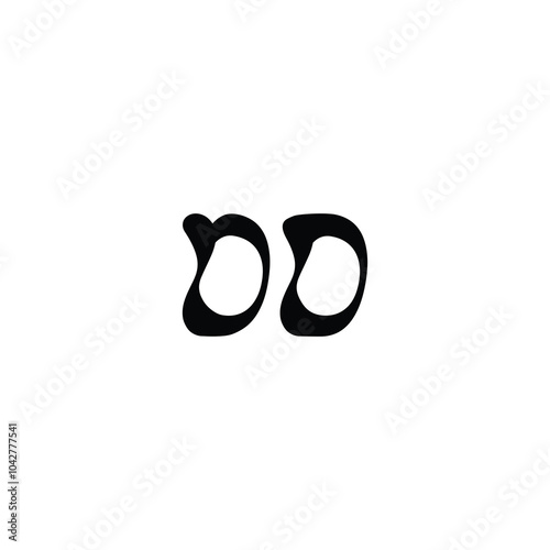 DO monogram logo design letter text name symbol monochrome logotype alphabet character simple logo