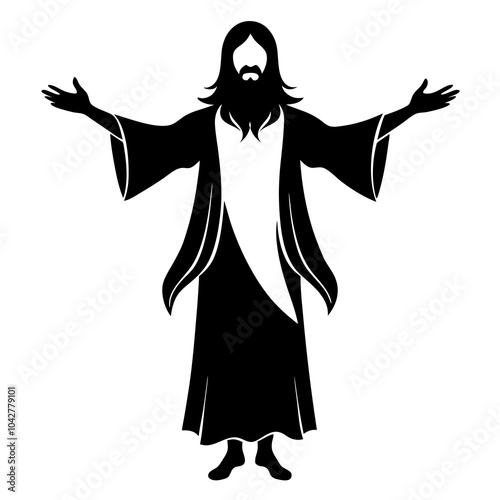 Jesus Silhouette vector illustration