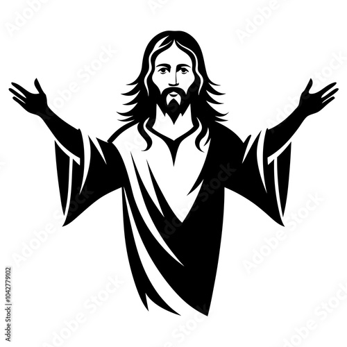 Jesus Silhouette vector illustration