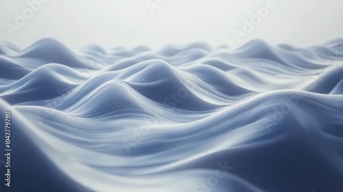 White smooth surface moving in waves in an endless loop perfect for high end product backgrounds