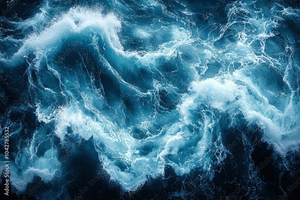 Fototapeta premium Turbulent Ocean Waves From Above