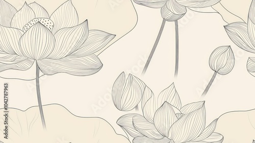 Luxury Lotus Flower Vector Background photo