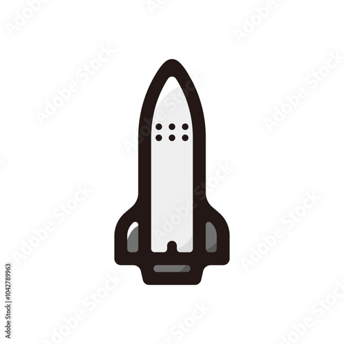Spaceship outline icon for graphic design, apps and websites