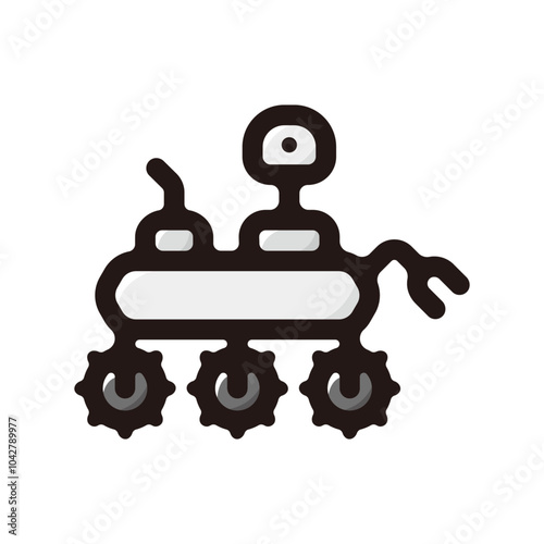 Exploration rover outline icon for graphic design, apps and websites