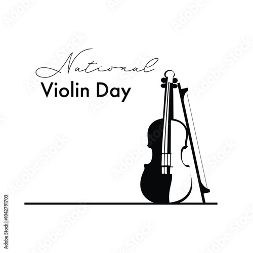 National Violin Day. Violin music background vector