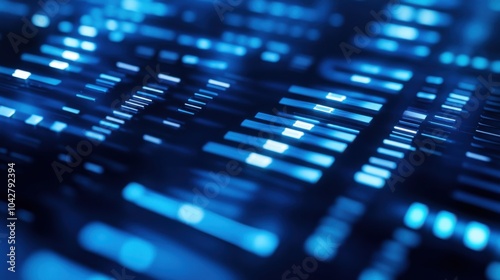 An extreme close-up of a next-generation DNA sequencing nanopore array, showing high-throughput genetic analysis capabilities, Genomics technology style photo