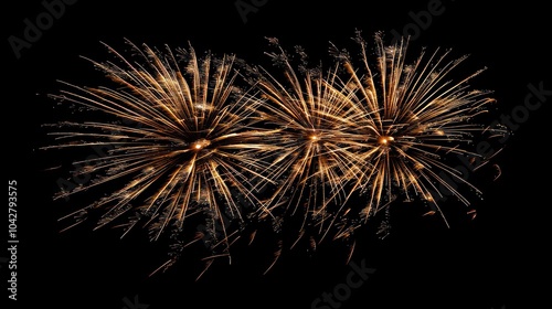 Gold and Dark Blue Fireworks