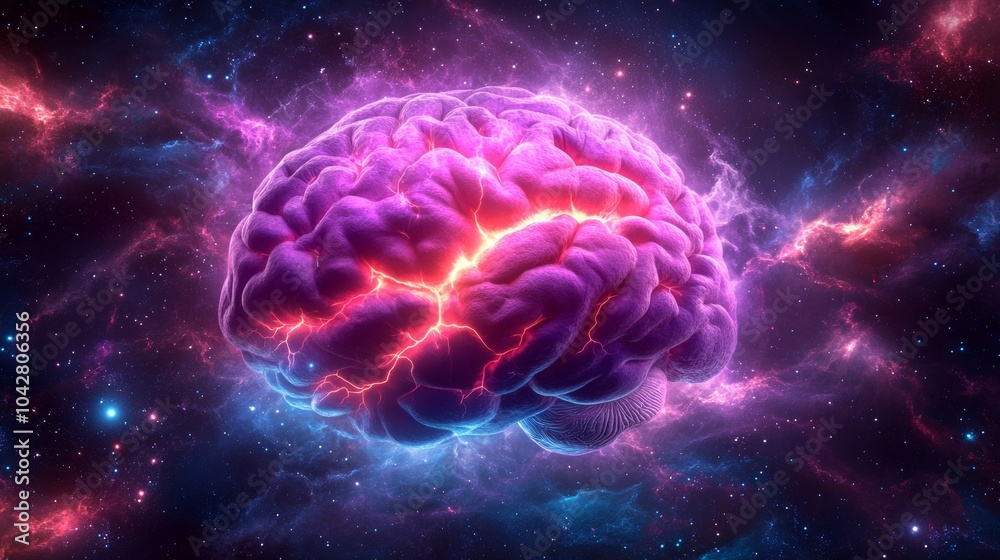 Human Brain in Space Nebula Galaxy Cosmic Energy Mind Power Intelligence Consciousne Human Brain in Space Nebula Galaxy Cosmic Energy Mind Power Intelligence Consciousne