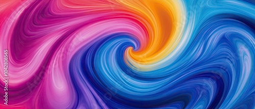 Wallpaper Mural Bright Tie-Dye Swirls with Neon Accents Torontodigital.ca