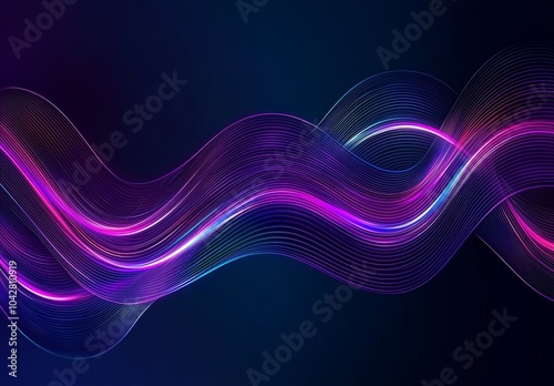 Dynamic Waves of Light and Color in Abstract Form