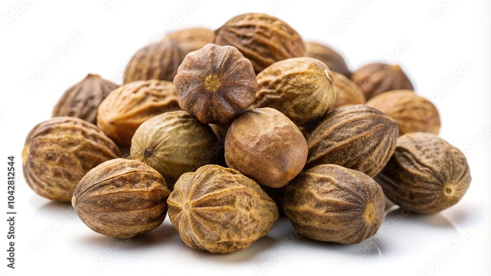 Isolated Triphala fruit on white background with clipping path Isolated Triphala fruit on white background with clipping path