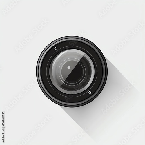 Camera lens, white isolate background