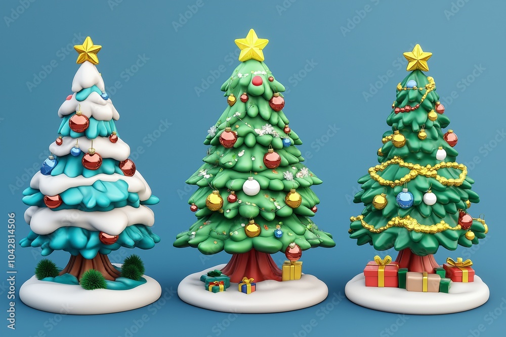 christmas tree in 3d by generative ai christmas tree in 3d by generative ai