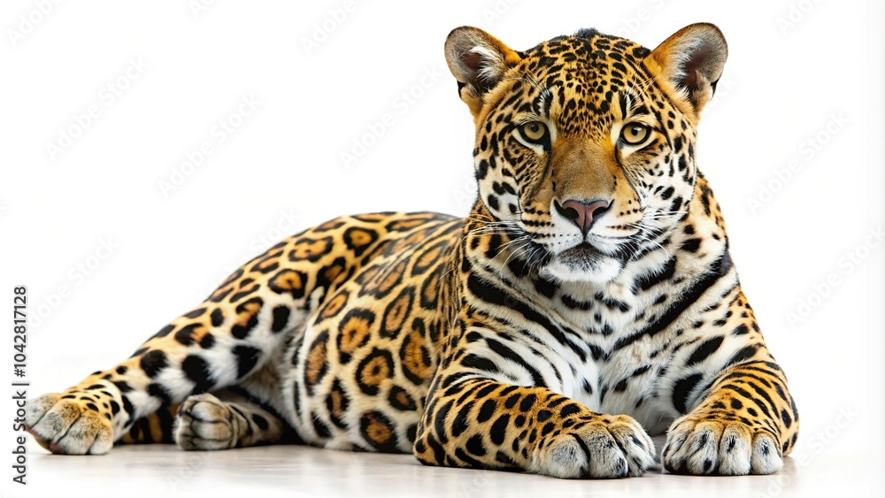 Obraz premium Jaguar isolated on white background