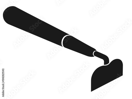 Hoe silhouette. Gardening tool icon