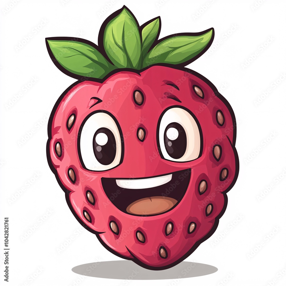 Obraz premium A cartoon pineberry with a happy expression