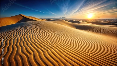 Desert landscape with sand dunes