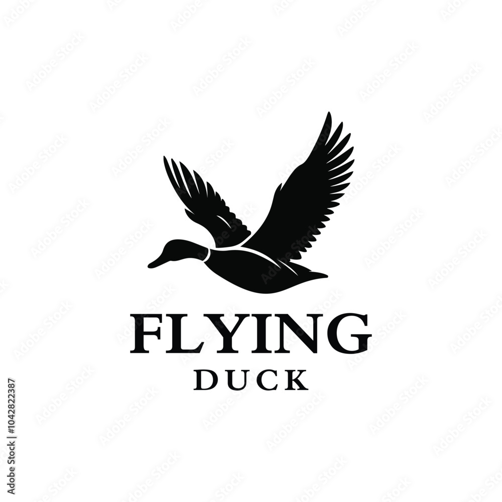 Flying duck icon vector illustration Flying duck icon vector illustration