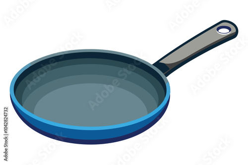 Empty frying pan. Isolated on white background.