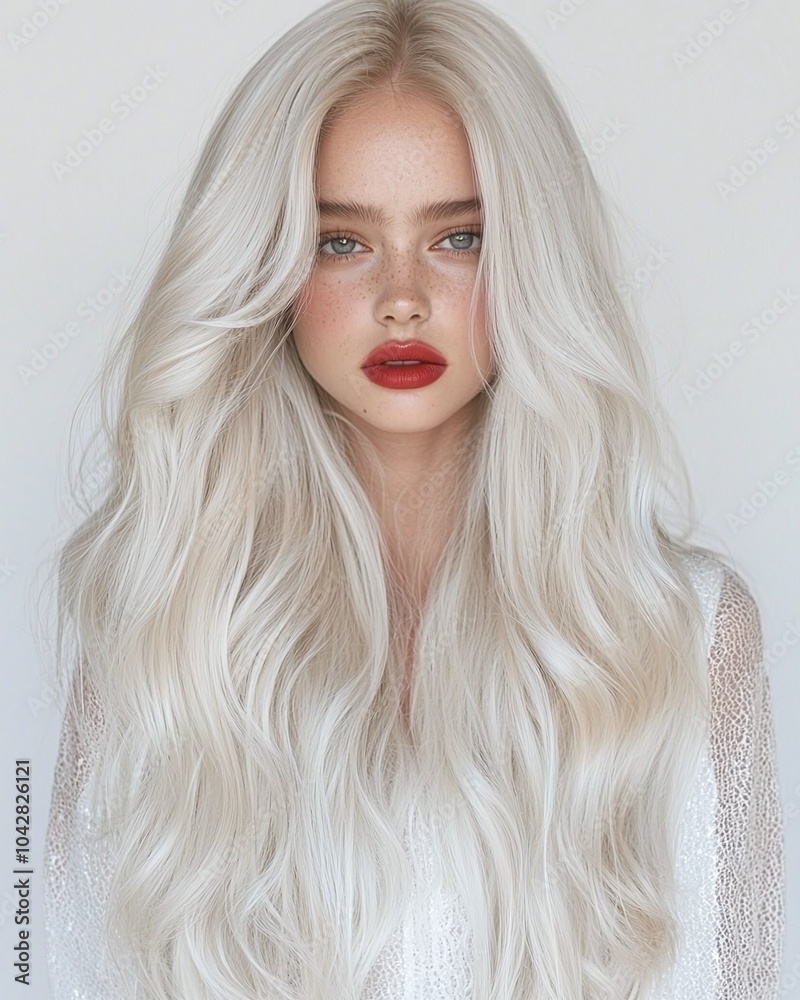 Russian girl with big red lips Russian girl with big red lips