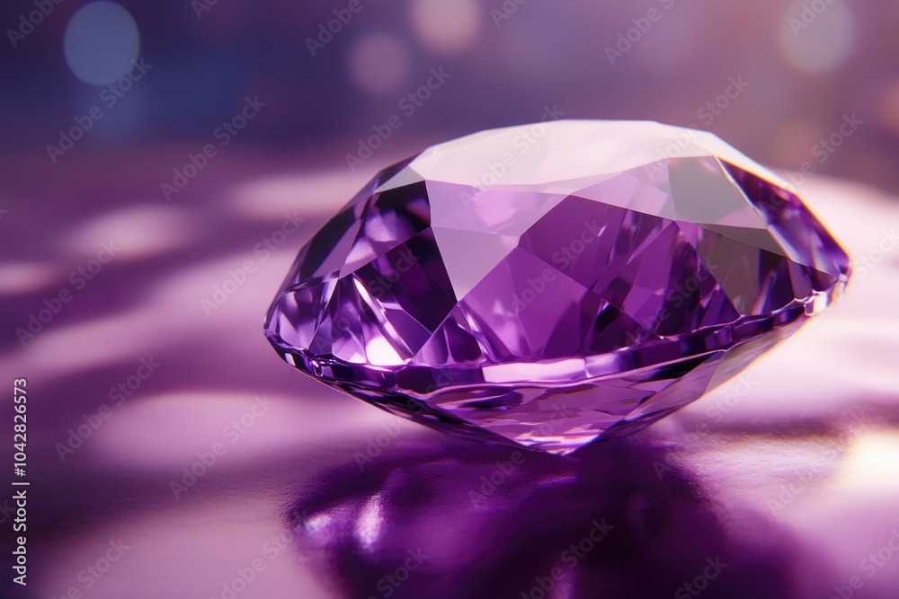 Purple Diamond on Table Purple Diamond on Table