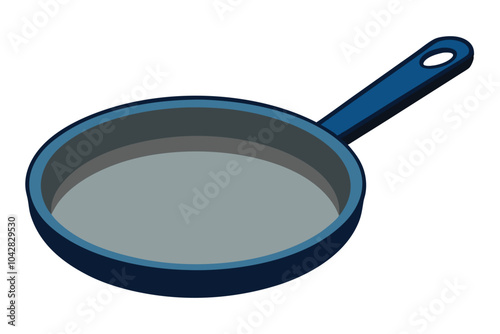 Empty frying pan. Isolated on white background.