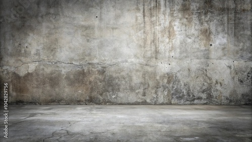 dirty concrete floor and cement wall texture close-up