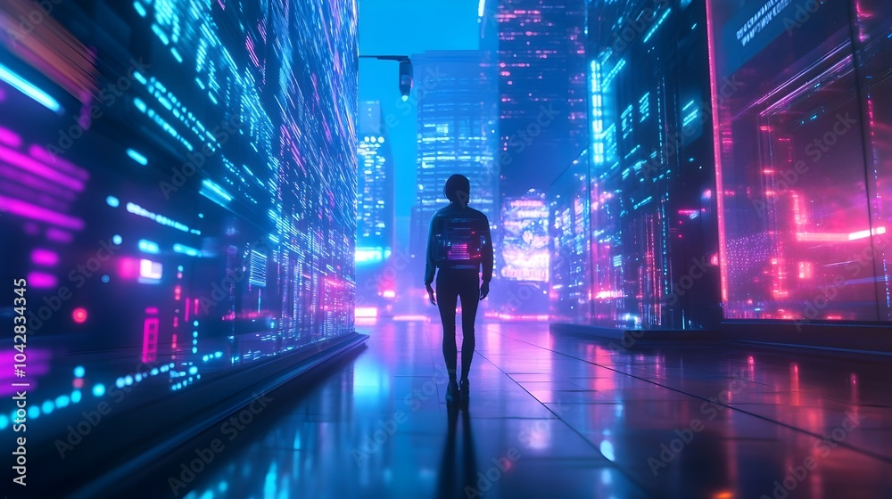 AI Driven Futuristic Life Coaching Interface with Holographic and Neon Infused Aesthetic AI Driven Futuristic Life Coaching Interface with Holographic and Neon Infused Aesthetic