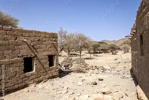 An abandoned village in Wadi Massal, Riyadh Province, Saudi Arabia