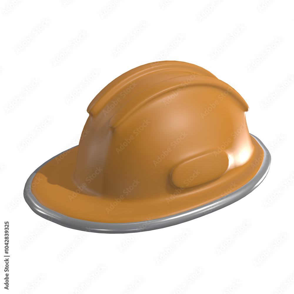 Fototapeta premium Helmet 3D Construction icon with Transparent Background