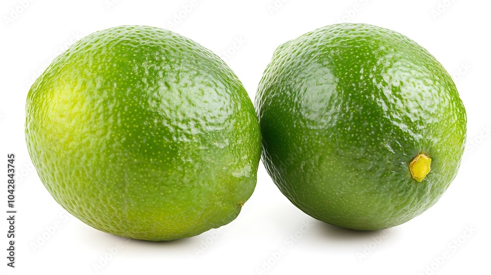 Fresh Limes with Green Leaves Fresh Limes with Green Leaves