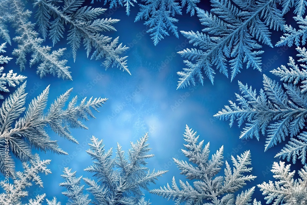 fractal pattern of ice crystals on a low angle fractal pattern of ice crystals on a low angle