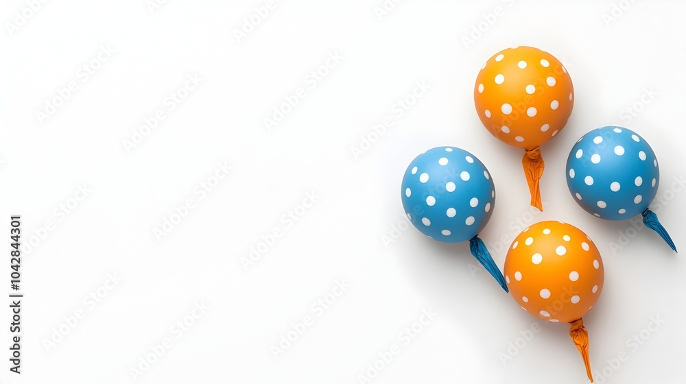 Round Candy with Polka Dot Pattern on Plain Background Round Candy with Polka Dot Pattern on Plain Background
