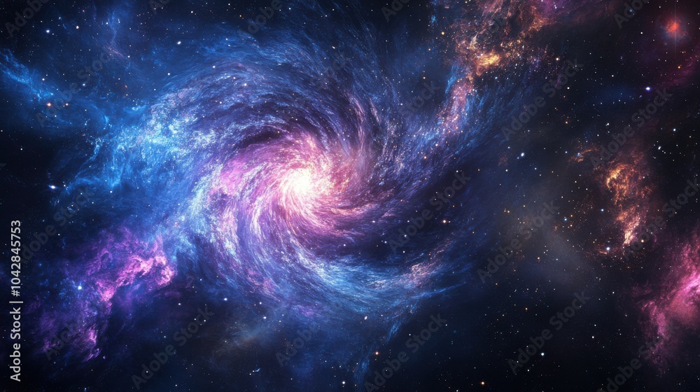 Cosmic Spiral: A Symphony of Colors and Light Cosmic Spiral: A Symphony of Colors and Light