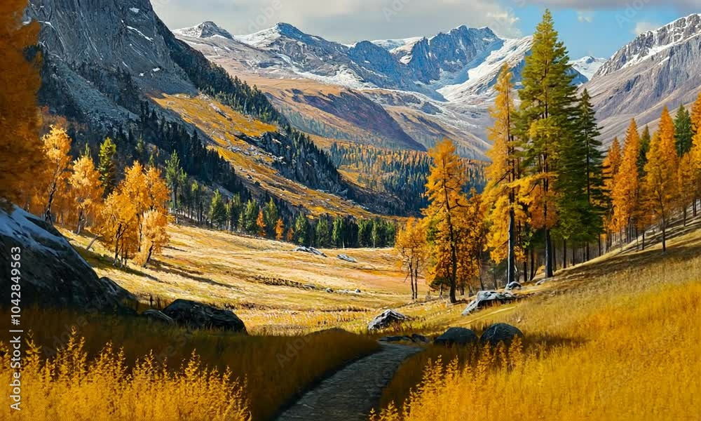Autumnal Mountain Path