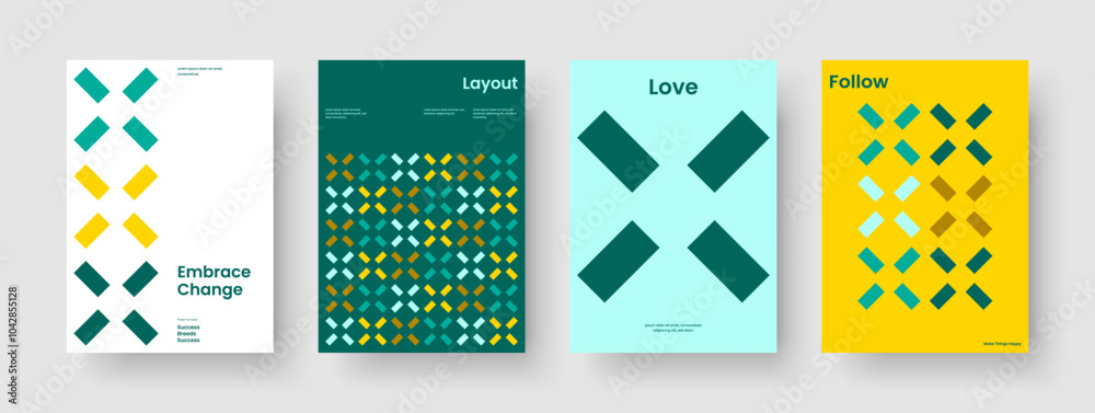 Fototapeta premium Isolated Background Layout. Modern Brochure Template. Creative Report Design. Business Presentation. Book Cover. Flyer. Poster. Banner. Advertising. Handbill. Newsletter. Catalog. Magazine