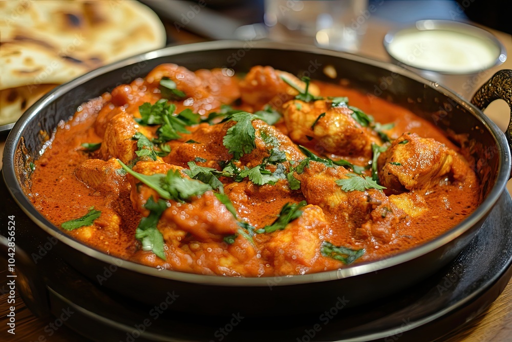 Chicken Tikka Masala in a Metal Serving Dish Chicken Tikka Masala in a Metal Serving Dish