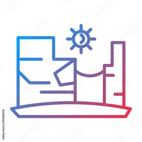 Canyon Vector Icon Style