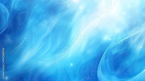 Abstract blue background with light. Perfect for creating a serene and calming atmosphere in designs.