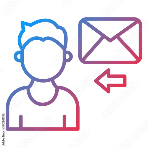 Recipient Vector Icon Style