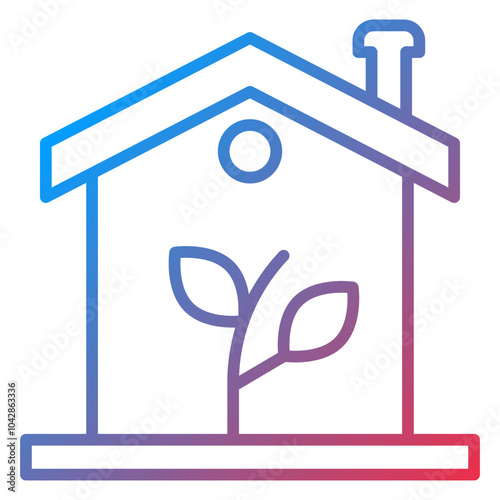 Greenhouse Vector Icon Style