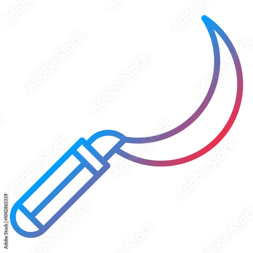 Sickle Vector Icon Style