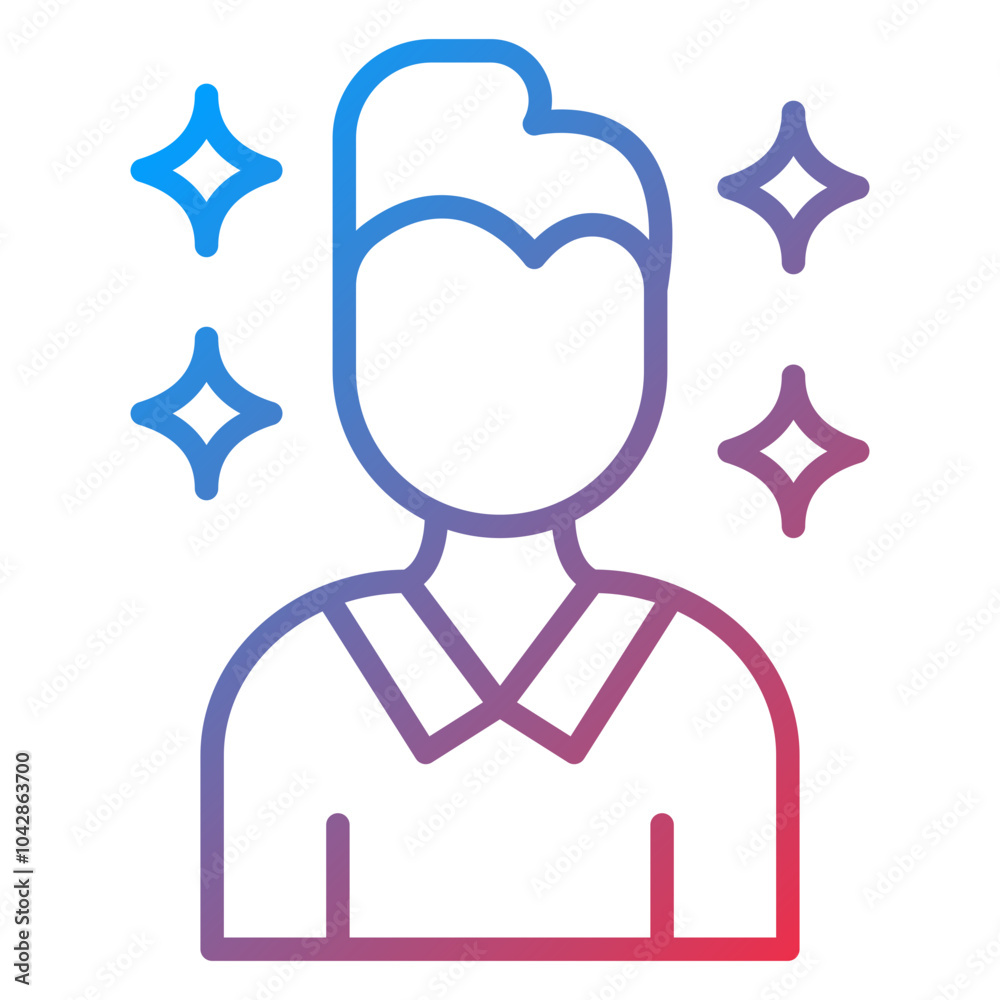 Male Celebrity Vector Icon Style Male Celebrity Vector Icon Style