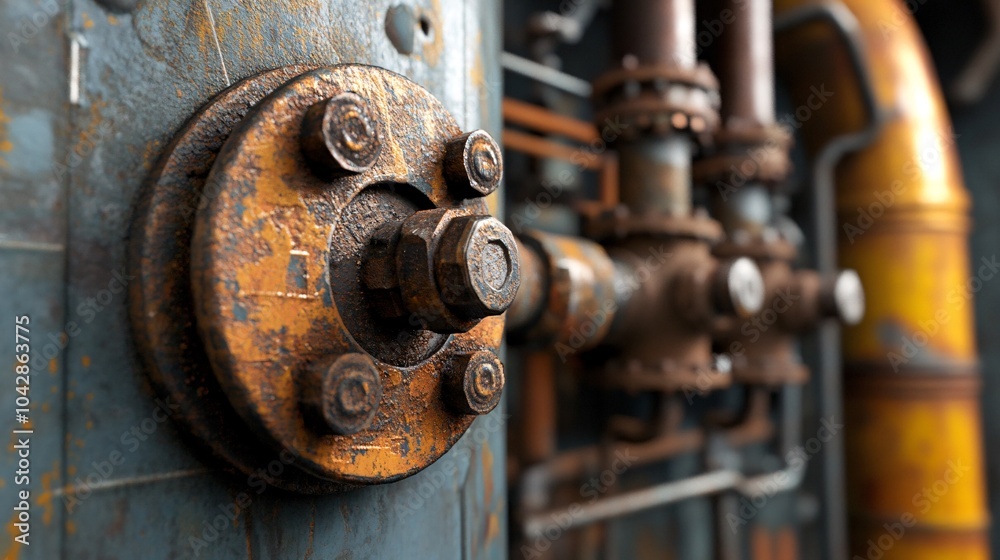 Rusty Industrial Valve Mechanism Rusty Industrial Valve Mechanism