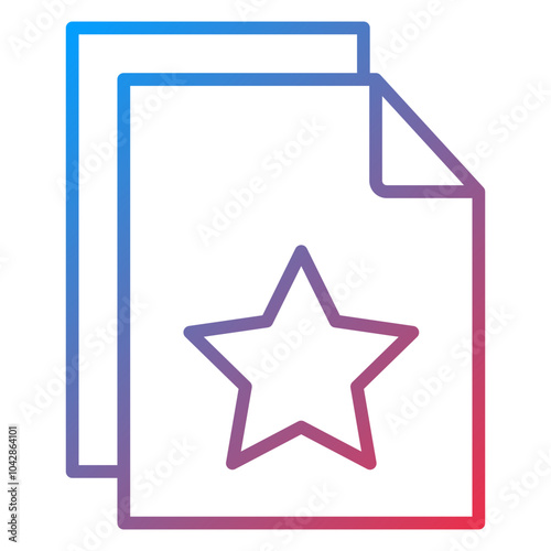 Favourite File Vector Icon Style