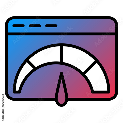 FICO Score Vector Icon Style