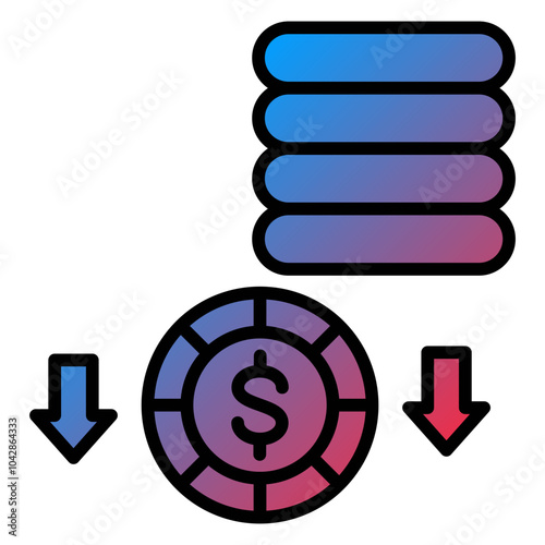 Depreciation Vector Icon Style