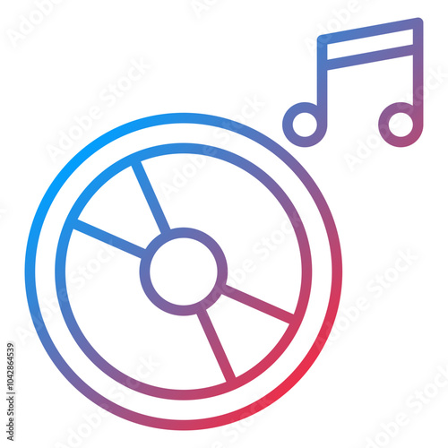 Music CD Vector Icon Style