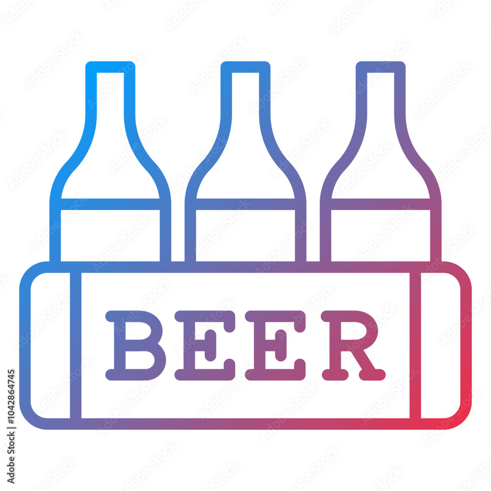 Pack of Beers Vector Icon Style Pack of Beers Vector Icon Style
