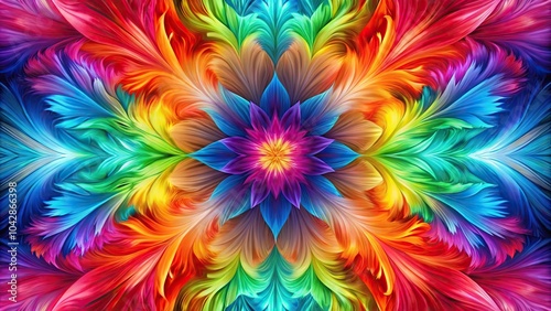 Colorful dynamic abstract painting background photo